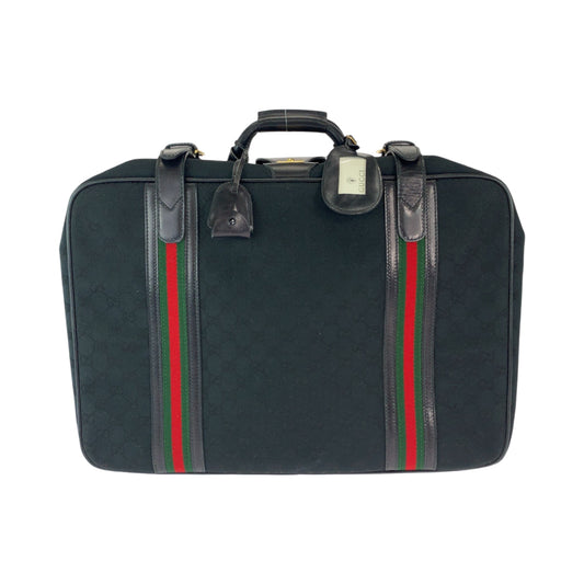 12018
GUCCI グッチ ヴィンテージ オールドグッチ シェリーライン ブラック 黒 ゴールド金具 GGキャンバス 24 010 524 50 ボストンバッグ トランク  メンズ