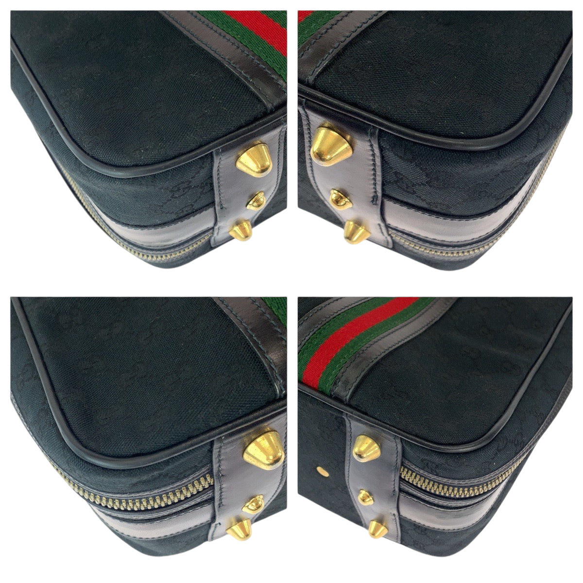 12018
GUCCI グッチ ヴィンテージ オールドグッチ シェリーライン ブラック 黒 ゴールド金具 GGキャンバス 24 010 524 50 ボストンバッグ トランク  メンズ