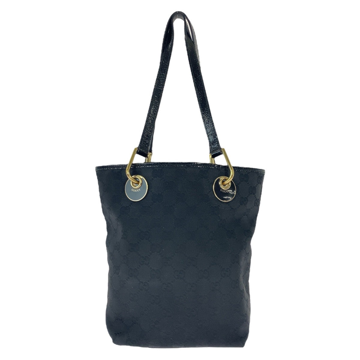 12015
GUCCI グッチ ブラック 黒 ゴールド金具 GGキャンバス 120840 トートバッグ ショルダーバッグ  レディース