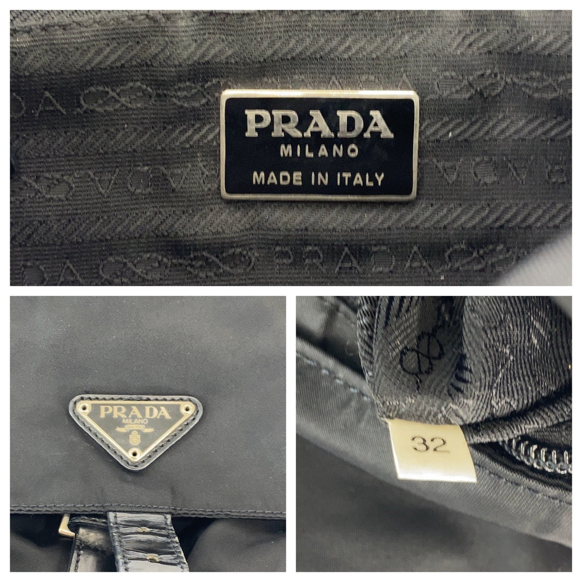 17988
PRADA プラダ テスート 三角ロゴプレート 男女兼用 ブラック 黒 シルバー金具 ナイロン BT8994 斜め掛け ショルダーバッグ ポシェット  メンズ ABP40