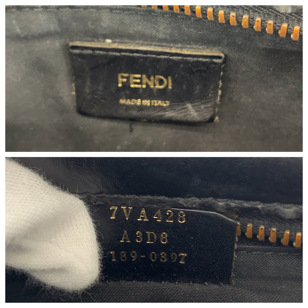 FENDI フェンディ モンスター バグズアイ ブラック ゴールド金具 レザー 7VA428 A3D8 F0KUR ショルダーバッグ ポシェット  メンズ