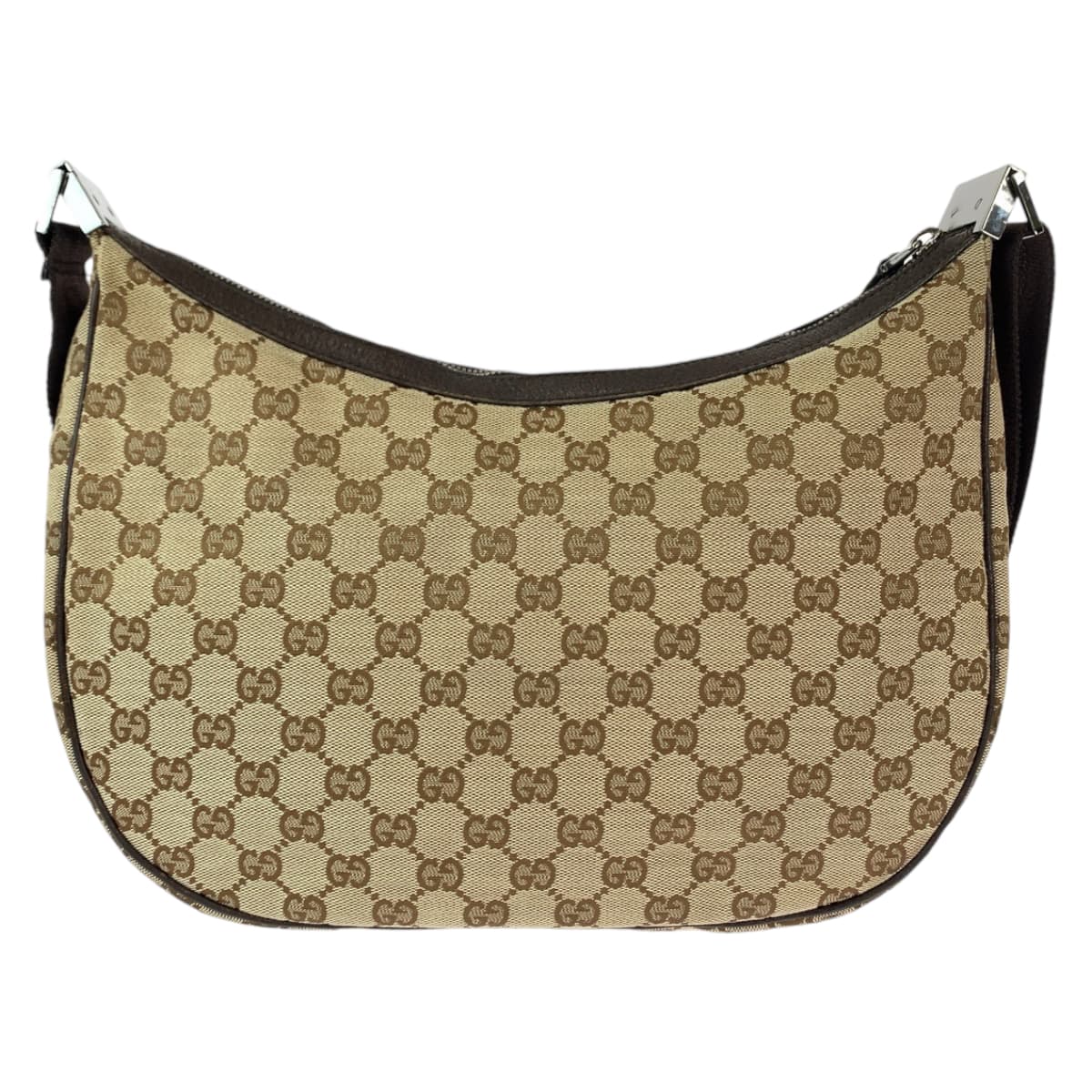 GUCCI グッチ ブラウン シルバー金具 GGキャンバス 122790 斜め掛け ショルダーバッグ  レディース