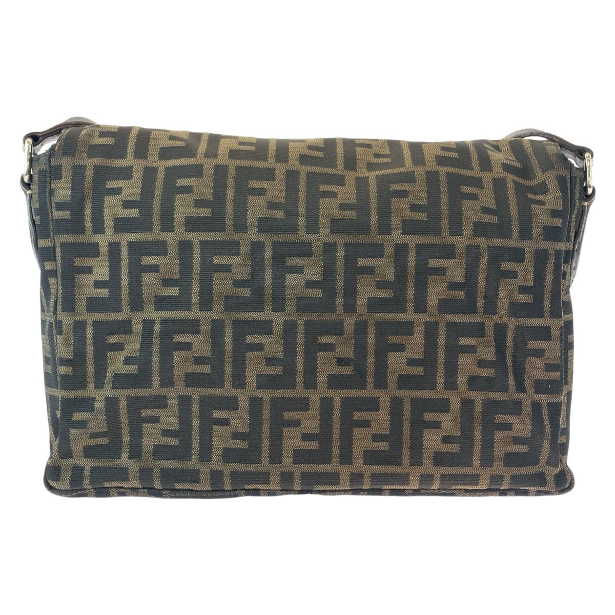 12007
FENDI フェンディ ズッカ ブラウン ゴールド金具 キャンバス / レザー 斜め掛け ショルダーバッグ メッセンジャーバッグ  レディース AB40