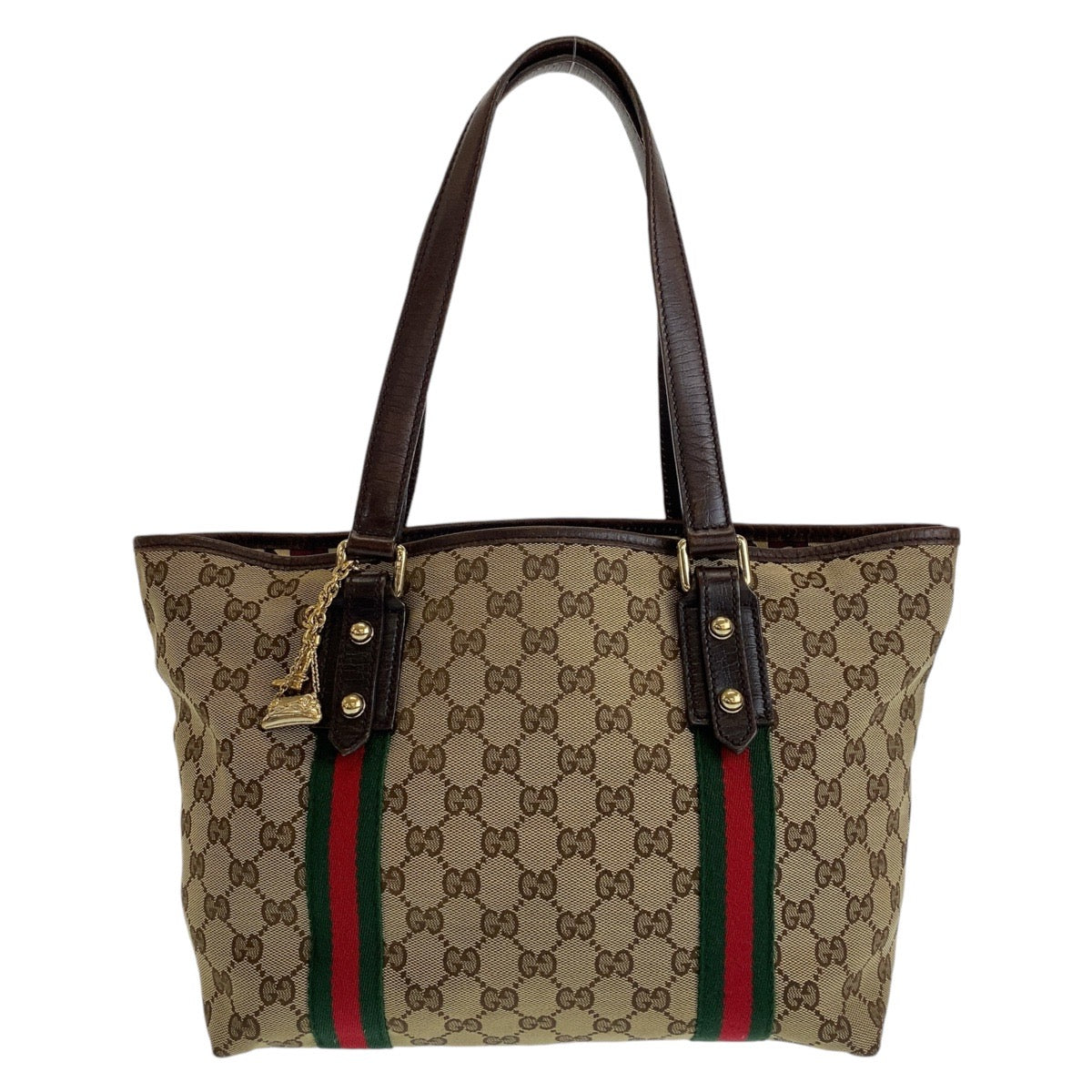GUCCI グッチ シェリーライン ブラウン ベージュ ゴールド金具 GGキャンバス / レザー 137396 トートバッグ ショルダーバッグ  レディース