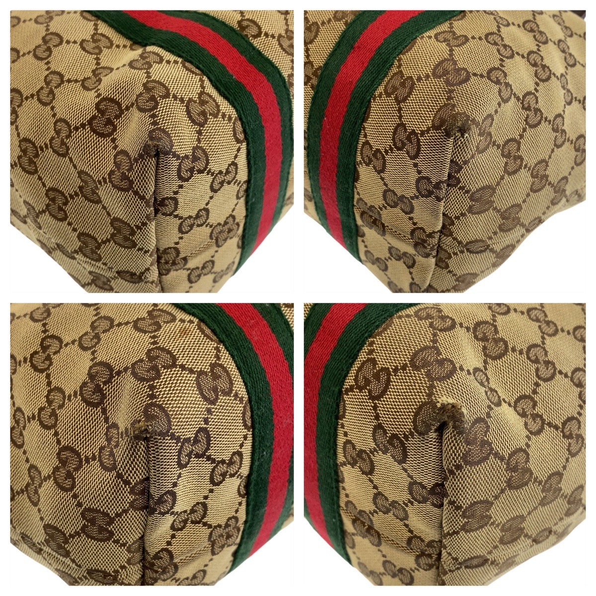 GUCCI グッチ シェリーライン ブラウン ベージュ ゴールド金具 GGキャンバス / レザー 137396 トートバッグ ショルダーバッグ  レディース