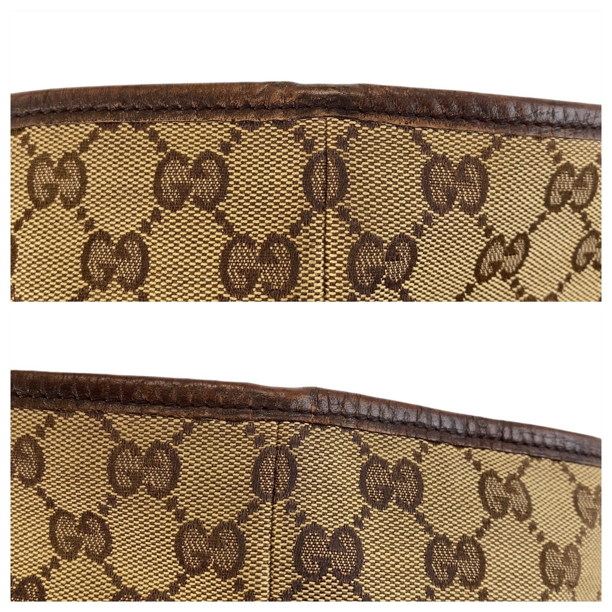 GUCCI グッチ シェリーライン ブラウン ベージュ ゴールド金具 GGキャンバス / レザー 137396 トートバッグ ショルダーバッグ  レディース