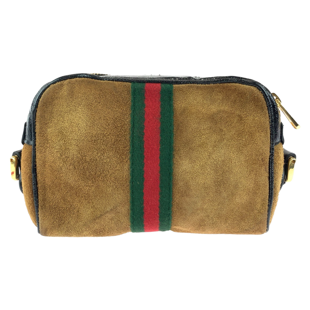 12006
GUCCI グッチ オフィディア ブラウン レッド グリーン ゴールド金具 スウェード / レザー 573321 ショルダーバッグ ポシェット  レディース