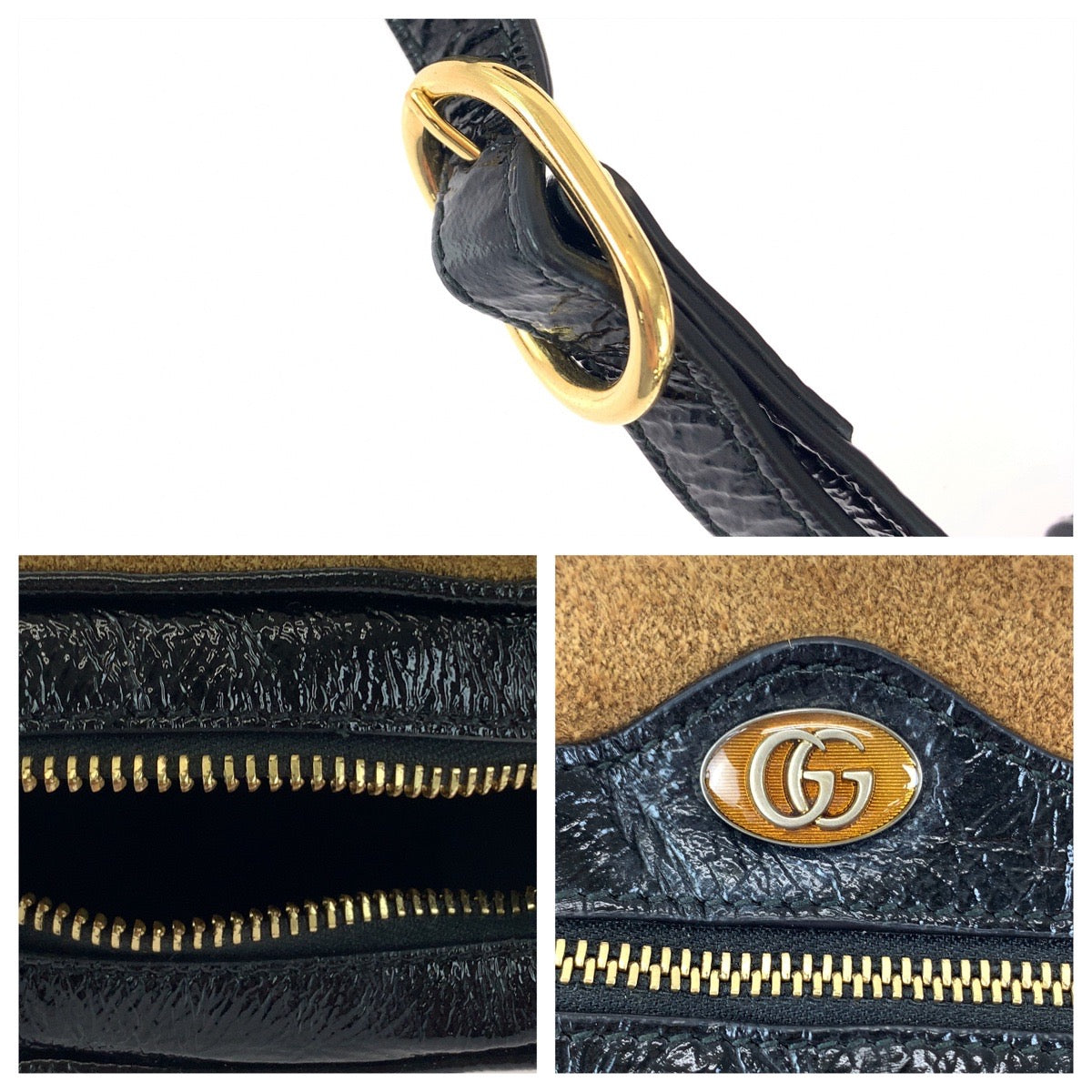 12006
GUCCI グッチ オフィディア ブラウン レッド グリーン ゴールド金具 スウェード / レザー 573321 ショルダーバッグ ポシェット  レディース