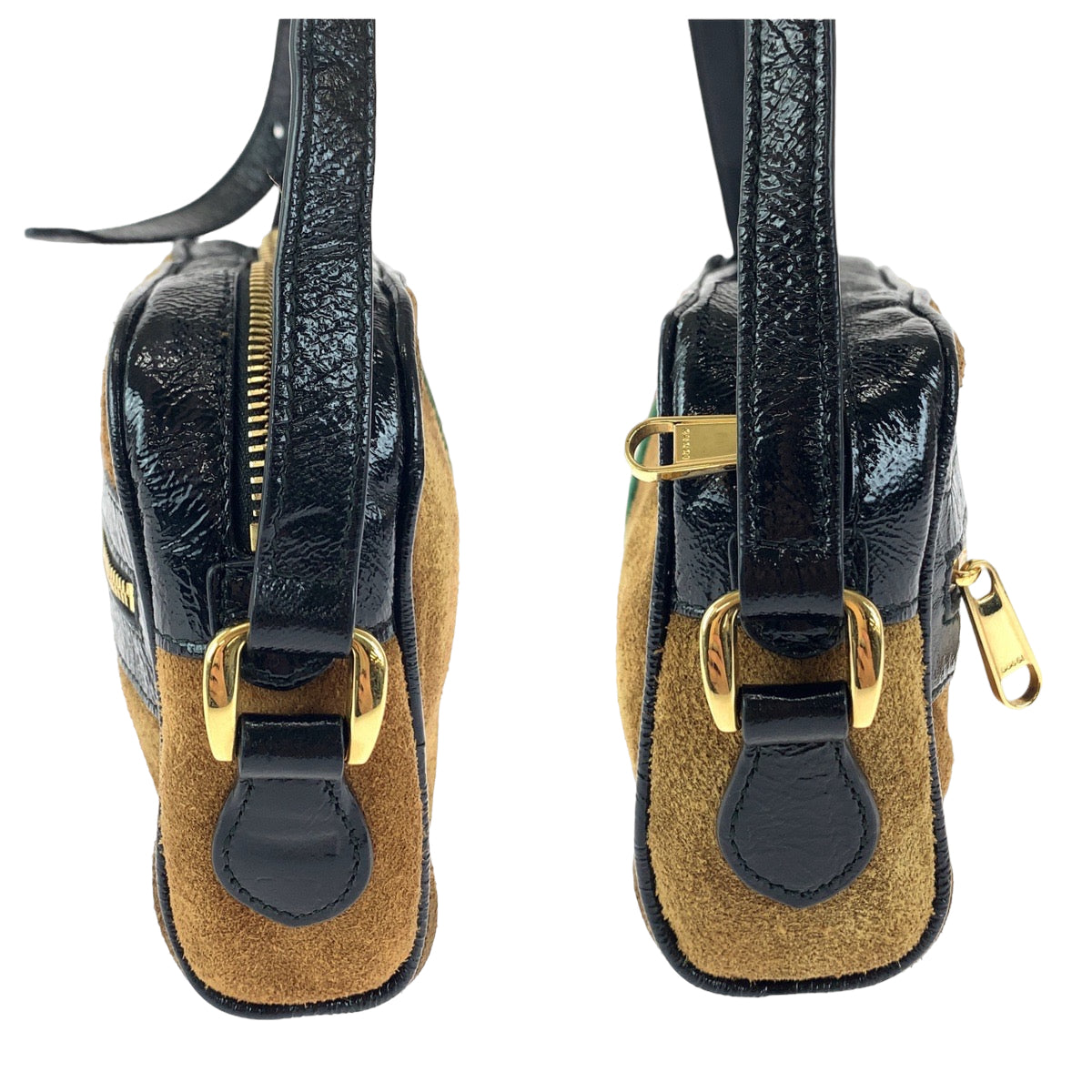 12006
GUCCI グッチ オフィディア ブラウン レッド グリーン ゴールド金具 スウェード / レザー 573321 ショルダーバッグ ポシェット  レディース
