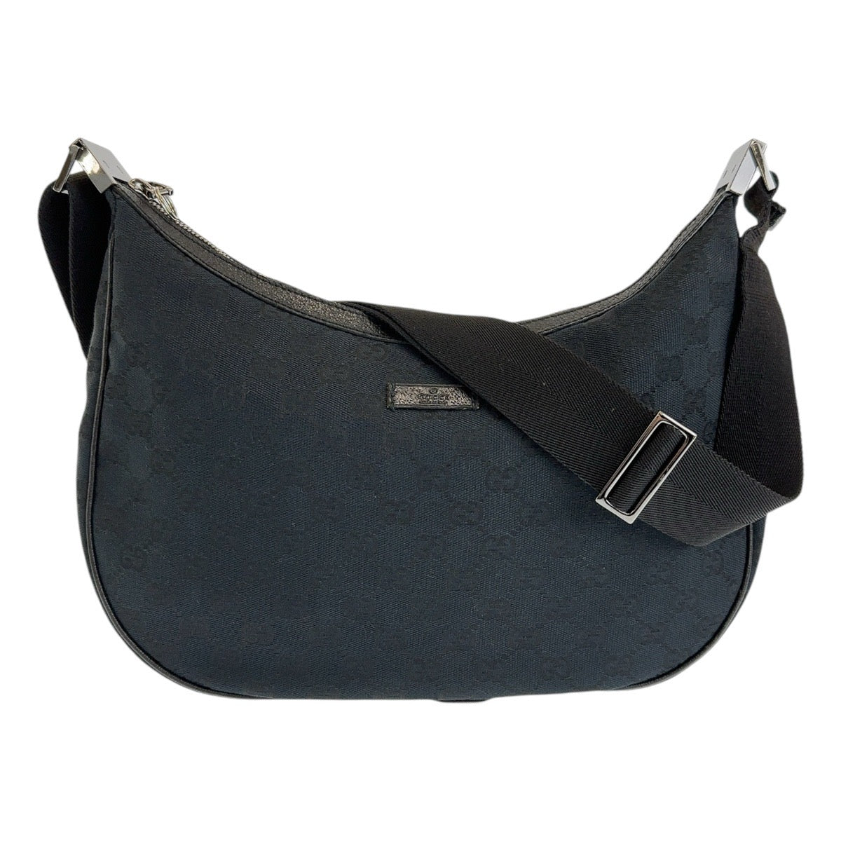 17975
GUCCI グッチ ブラック 黒 シルバー金具 GGキャンバス 122790 斜め掛け ショルダーバッグ  レディース ABP40