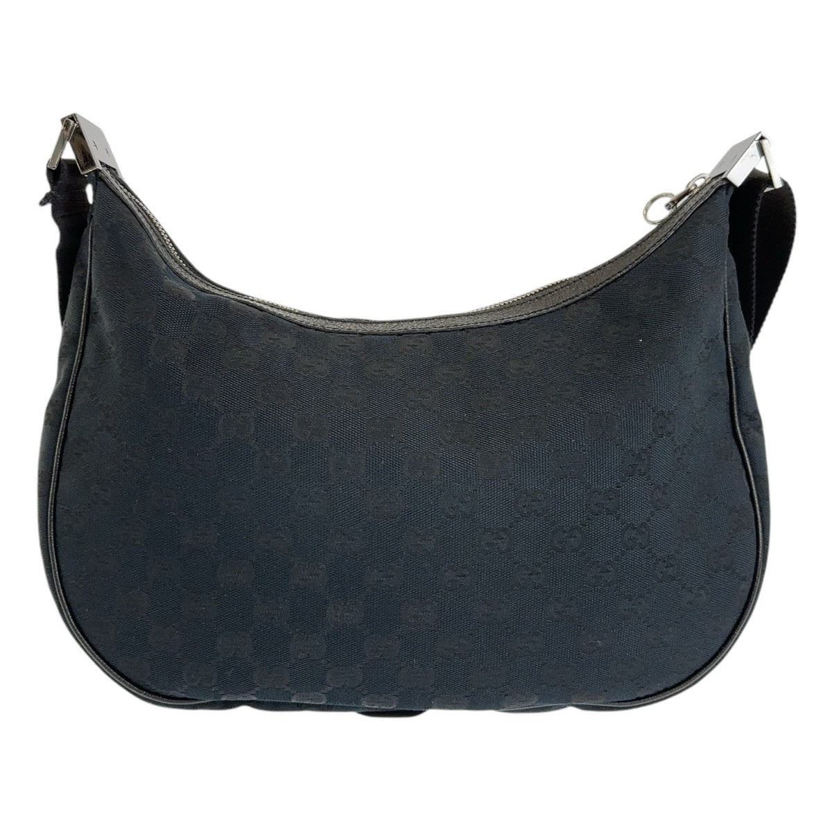 17975
GUCCI グッチ ブラック 黒 シルバー金具 GGキャンバス 122790 斜め掛け ショルダーバッグ  レディース ABP40