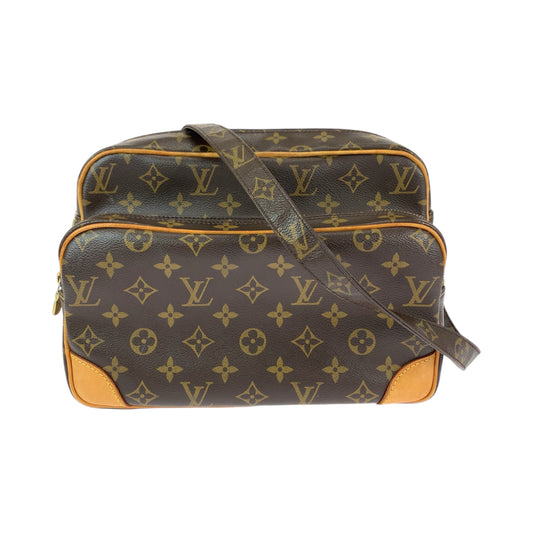 17275
LOUIS VUITTON ルイヴィトン モノグラム ナイル ブラウン ゴールド金具 PVC / レザー M45244 ショルダーバッグ ポシェット レディース AB64