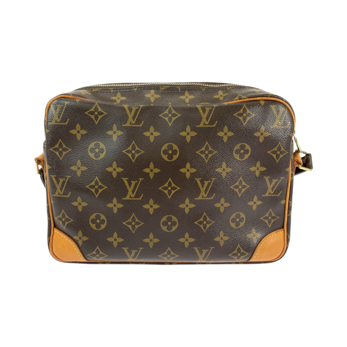 17275
LOUIS VUITTON ルイヴィトン モノグラム ナイル ブラウン ゴールド金具 PVC / レザー M45244 ショルダーバッグ ポシェット レディース AB64
