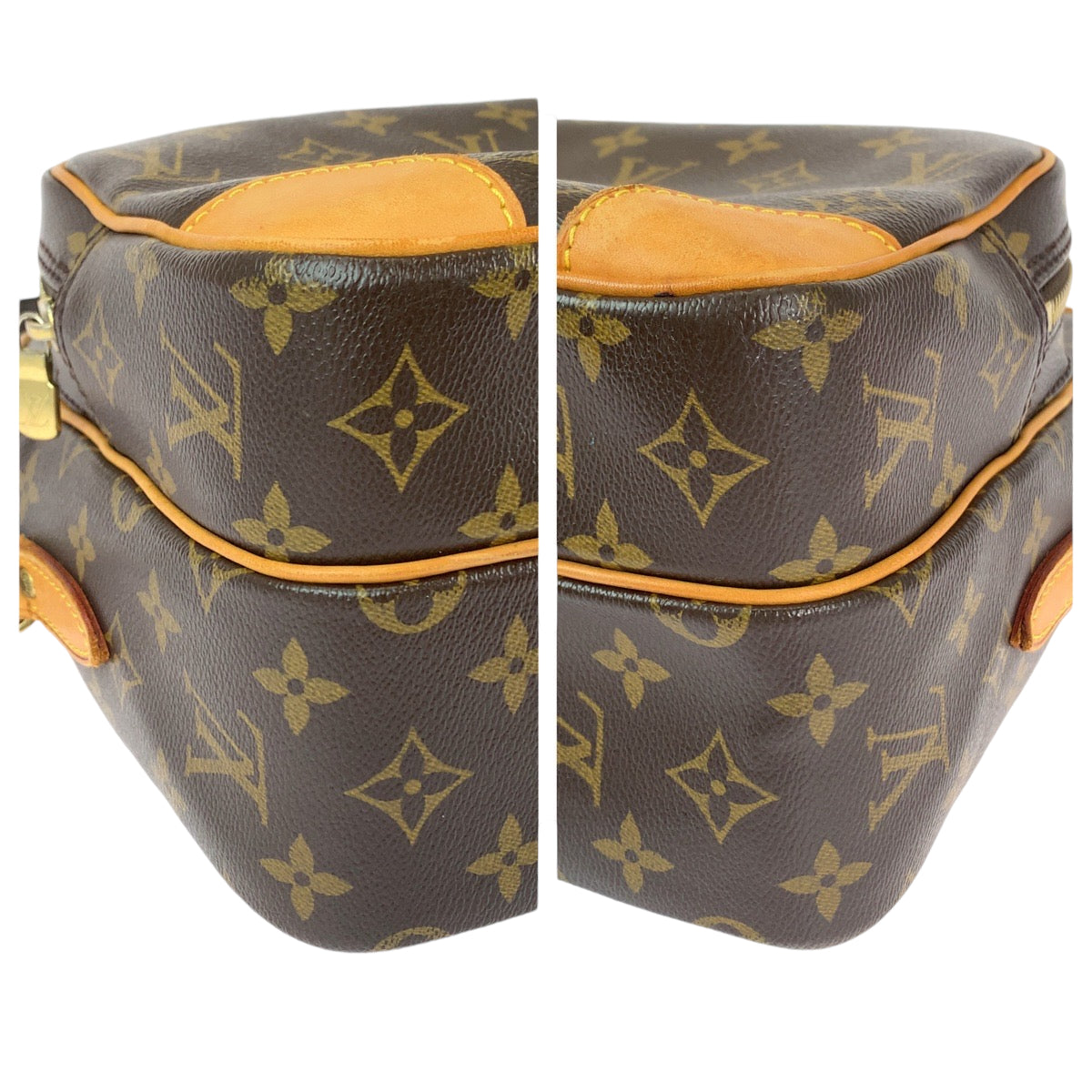 17275
LOUIS VUITTON ルイヴィトン モノグラム ナイル ブラウン ゴールド金具 PVC / レザー M45244 ショルダーバッグ ポシェット レディース AB64