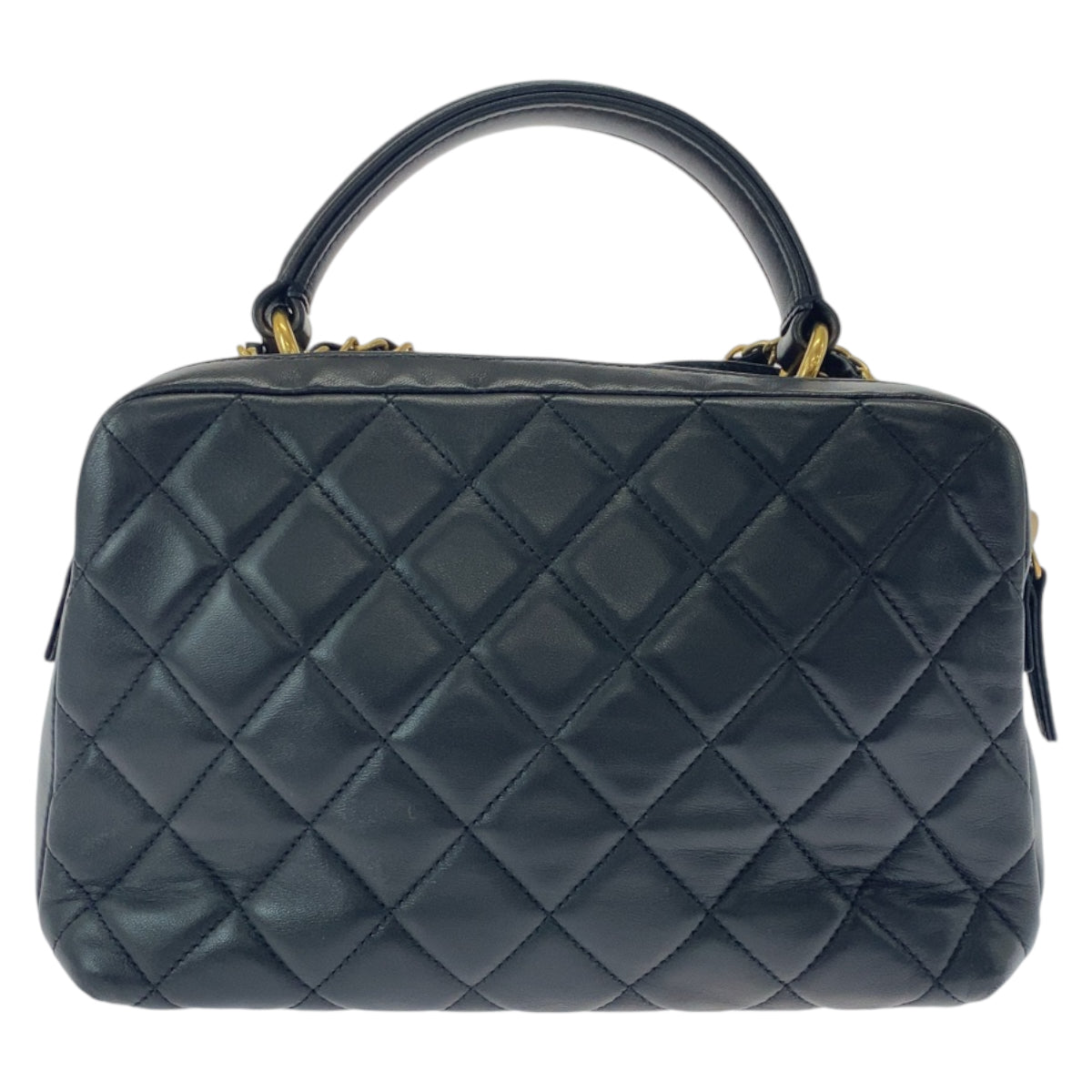 CHANEL シャネル マトラッセ ココマーク ブラック 黒 ゴールド金具 ラムスキン ハンドバッグ ショルダーバッグ 2way  レディース