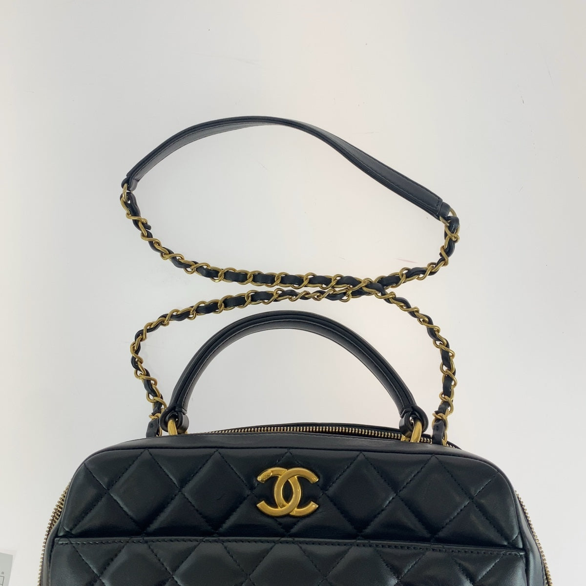 CHANEL シャネル マトラッセ ココマーク ブラック 黒 ゴールド金具 ラムスキン ハンドバッグ ショルダーバッグ 2way  レディース