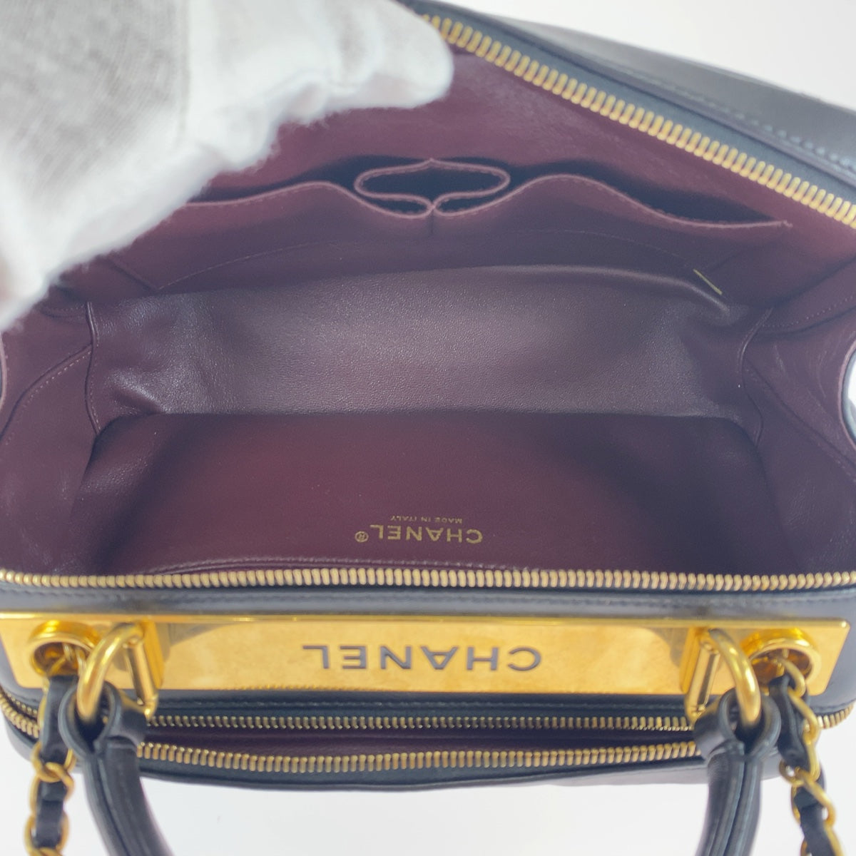 CHANEL シャネル マトラッセ ココマーク ブラック 黒 ゴールド金具 ラムスキン ハンドバッグ ショルダーバッグ 2way  レディース