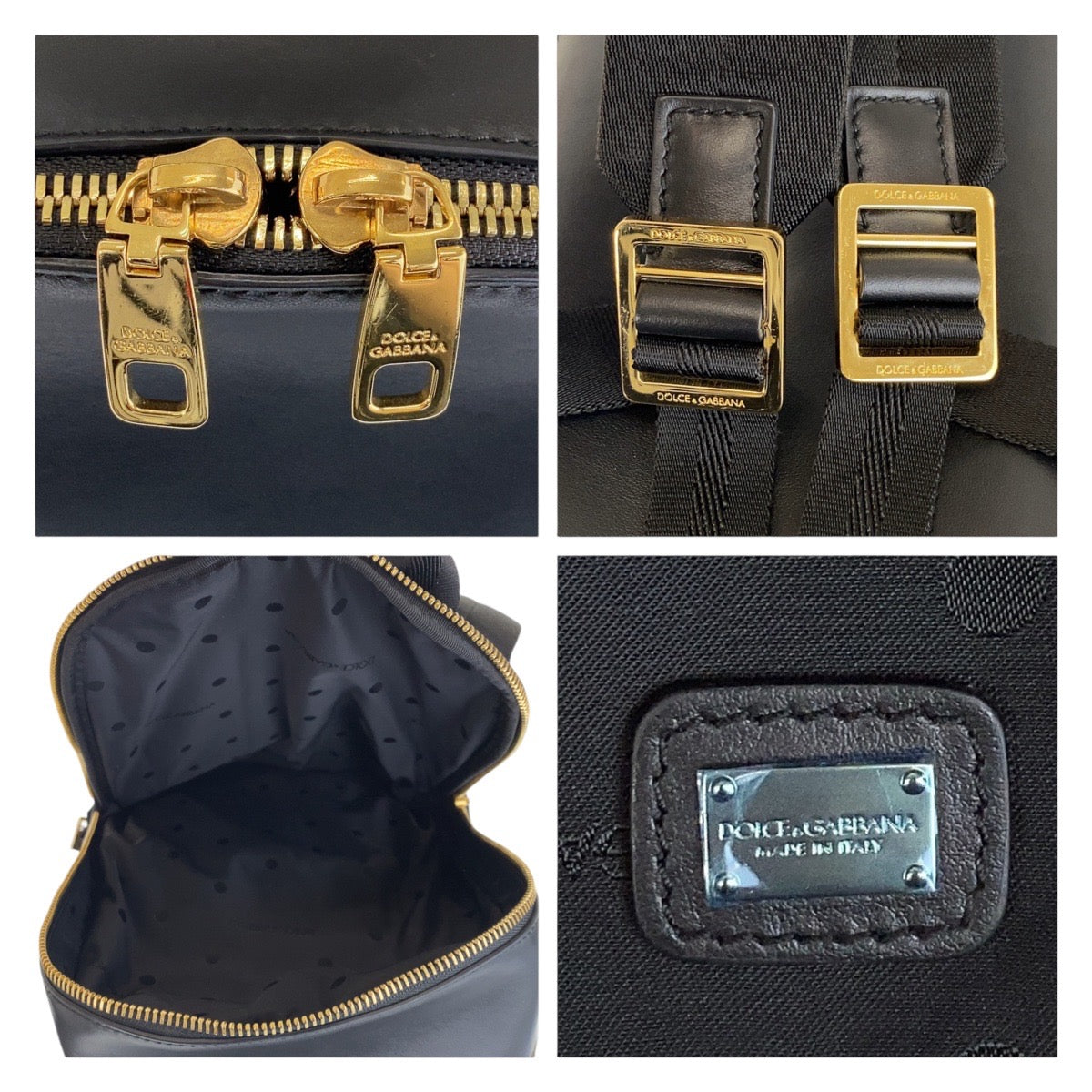 11980
DOLCE&GABBANA ドルチェアンドガッバーナ ブラック 黒 ゴールド金具 レザー バックパック リュック 男女兼用  メンズ