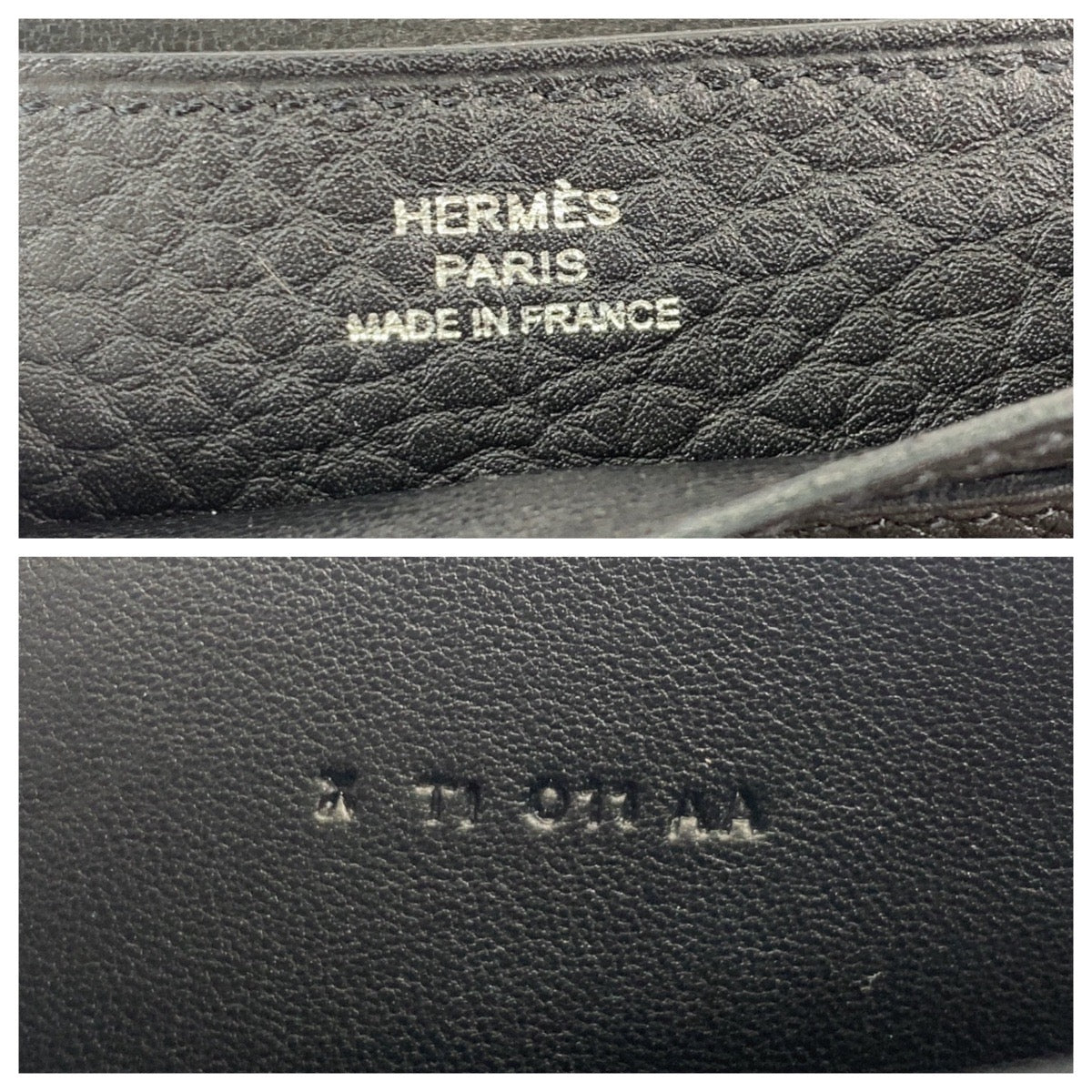 HERMES エルメス ドゴンロング ブラック 黒 シルバー金具 レザー 長財布 ロングウォレット X刻印  レディース