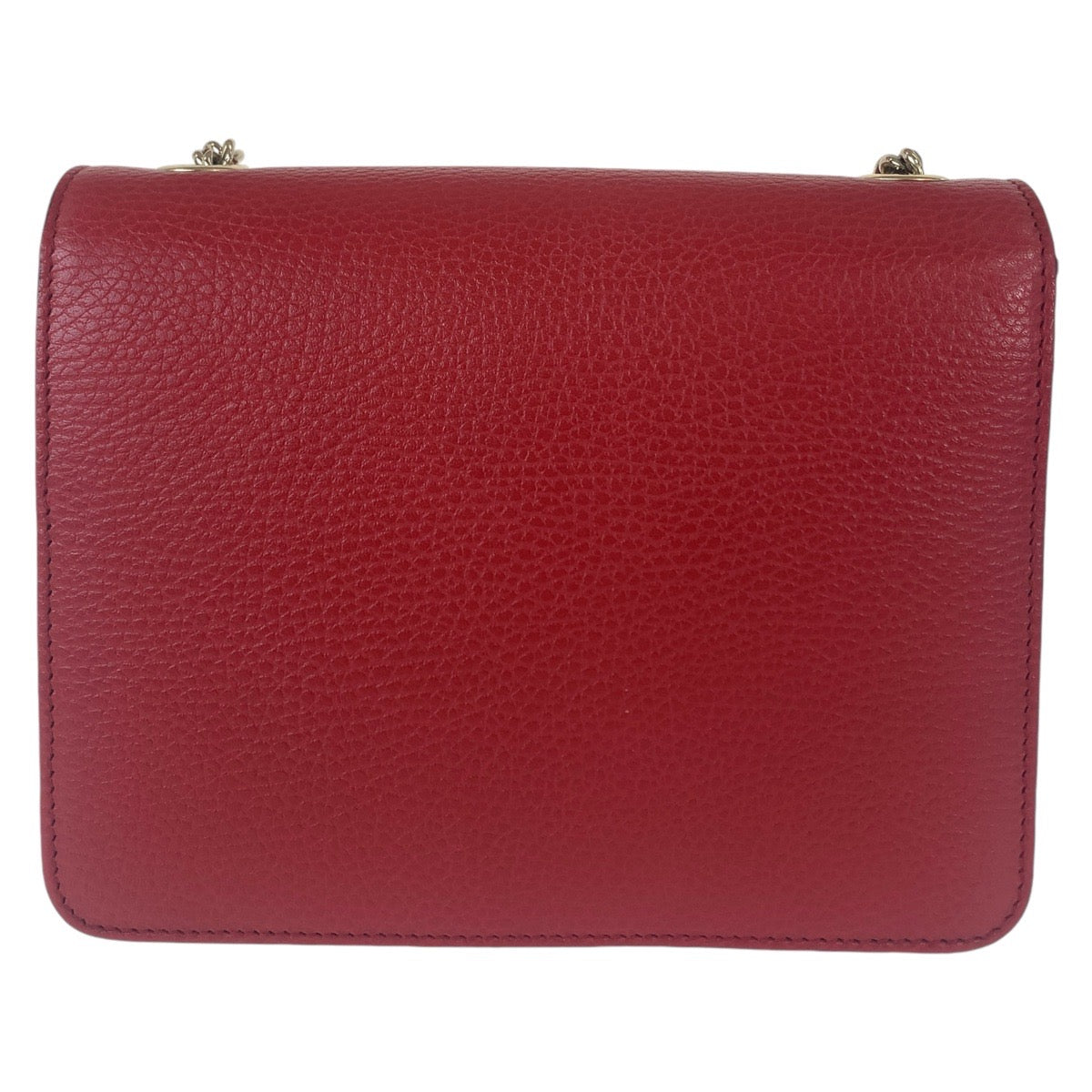 111976
GUCCI グッチ インターロッキング レッド ゴールド金具 レザー 510304 ショルダーバッグ チェーンショルダーバッグ  レディース