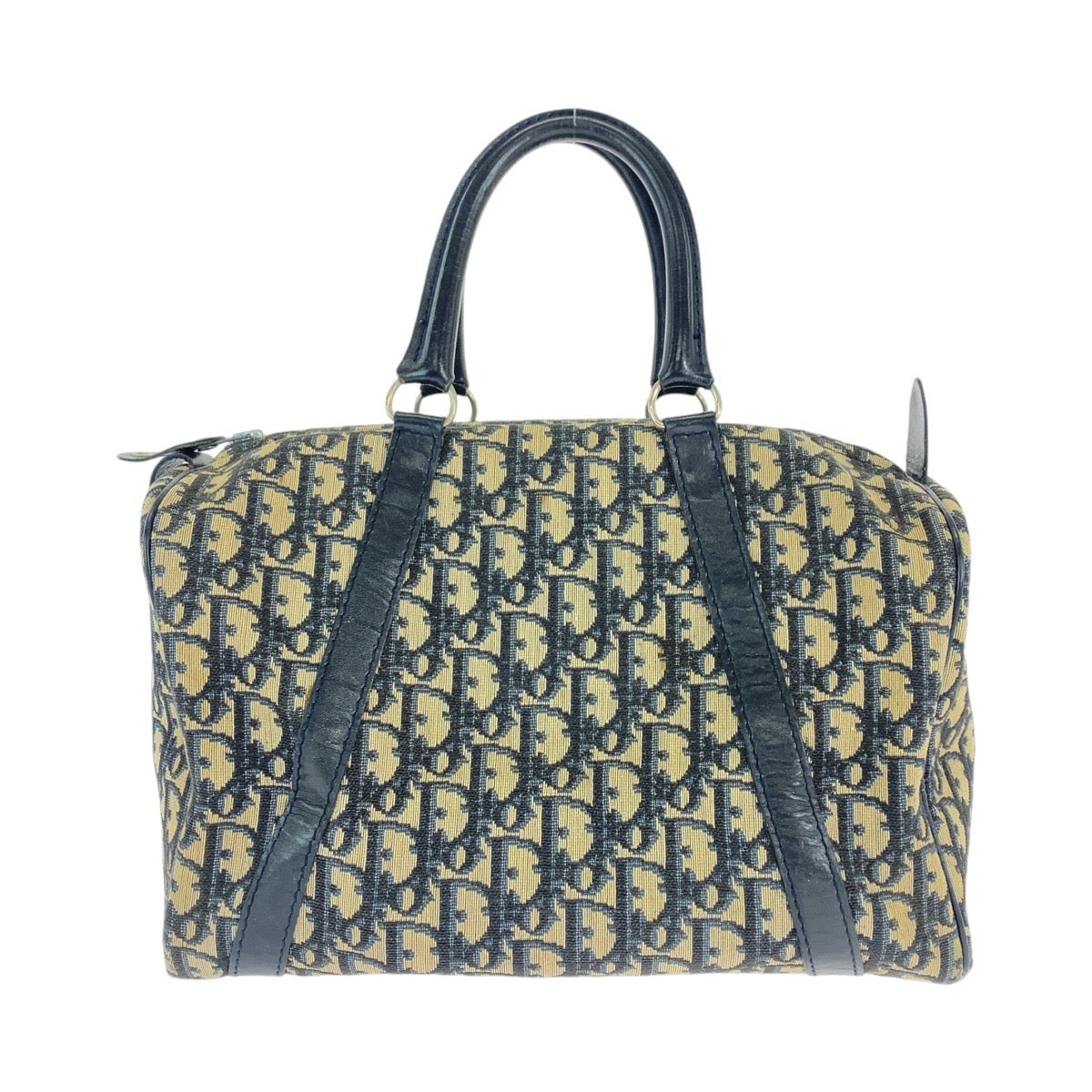 11970
Dior ディオール ヴィンテージ トロッター ネイビー シルバー金具 キャンバス / レザー ハンドバッグ ミニボストンバッグ  レディース