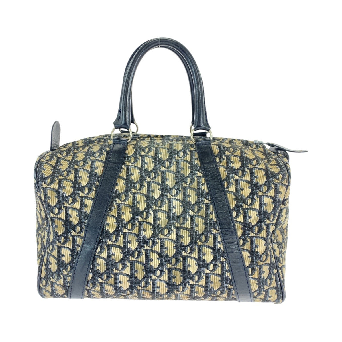 11970
Dior ディオール ヴィンテージ トロッター ネイビー シルバー金具 キャンバス / レザー ハンドバッグ ミニボストンバッグ  レディース