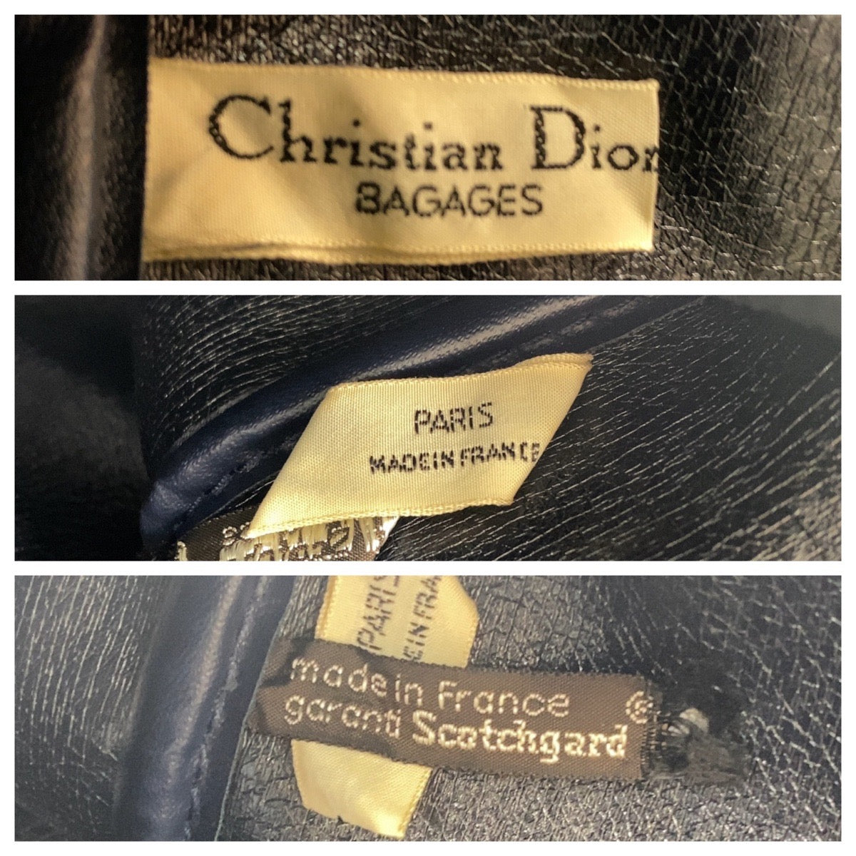 11970
Dior ディオール ヴィンテージ トロッター ネイビー シルバー金具 キャンバス / レザー ハンドバッグ ミニボストンバッグ  レディース