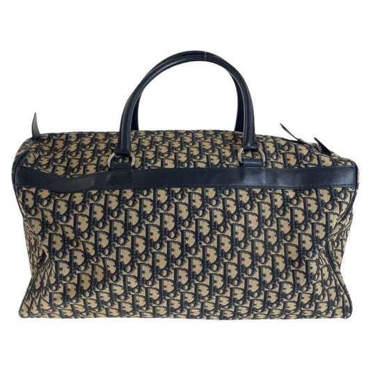 11968
Dior ディオール ヴィンテージ トロッター ネイビー ベージュ シルバー金具 キャンバス / レザー ボストンバッグ 男女兼用  レディース