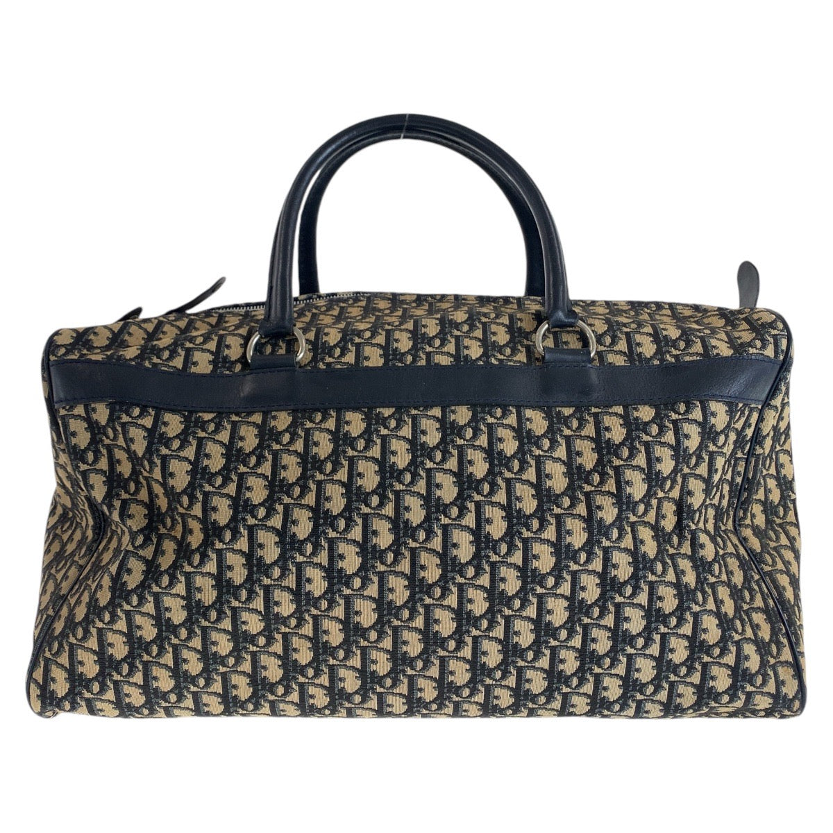 11968
Dior ディオール ヴィンテージ トロッター ネイビー ベージュ シルバー金具 キャンバス / レザー ボストンバッグ 男女兼用  レディース