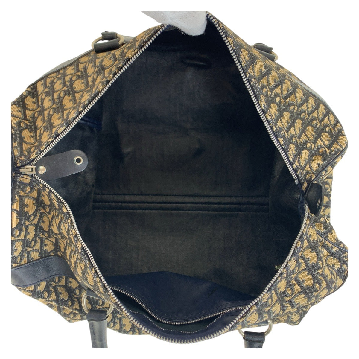 11968
Dior ディオール ヴィンテージ トロッター ネイビー ベージュ シルバー金具 キャンバス / レザー ボストンバッグ 男女兼用  レディース