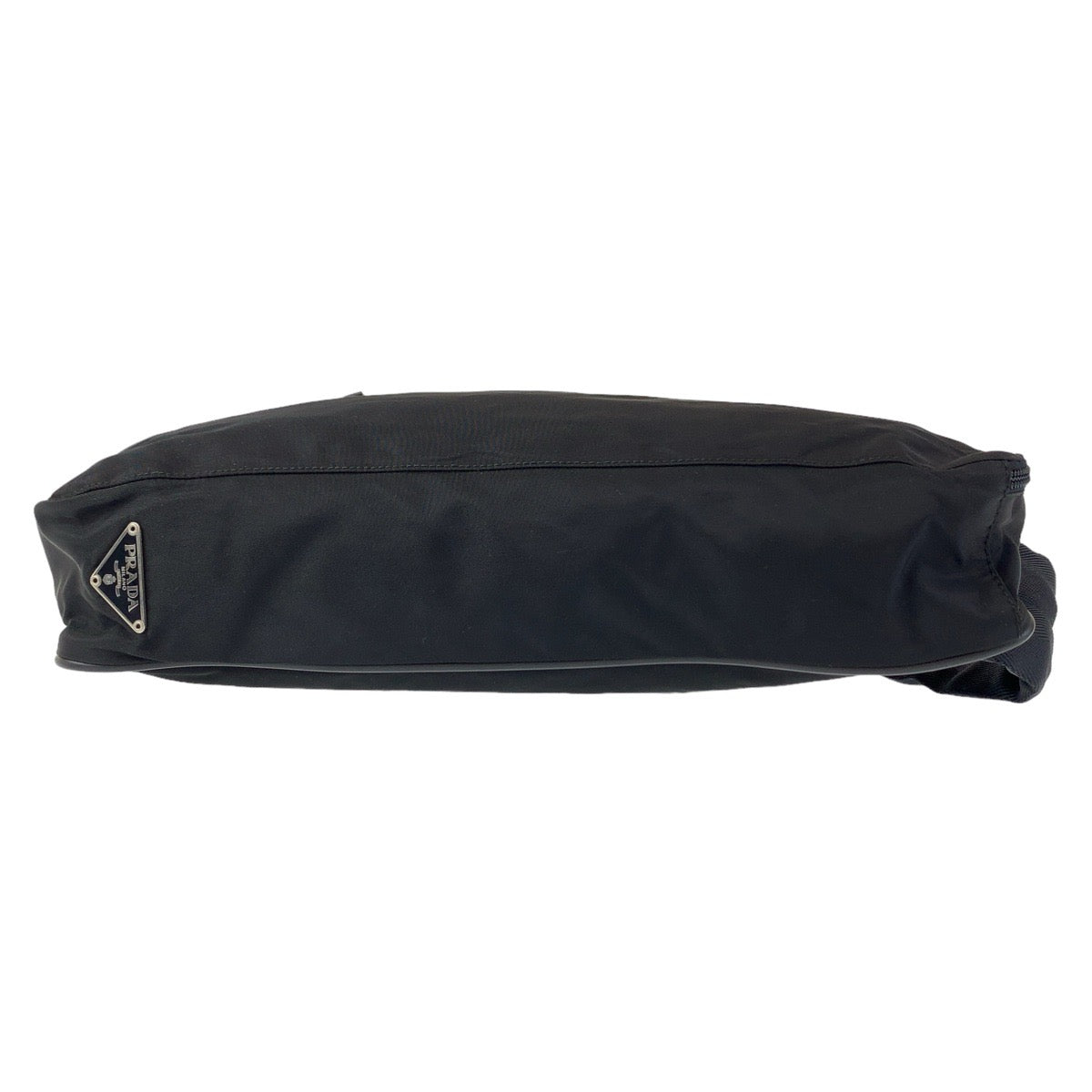 PRADA Tessuto Triangle Logo Plate Black Silver Hardware Nylon Body Bag Shoulder Bag Triangle Bag Men's