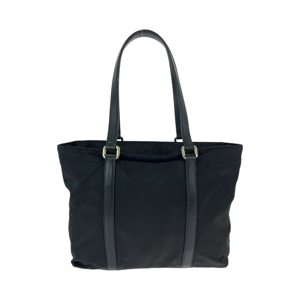 11963
PRADA プラダ テスート 三角ロゴプレート ブラック 黒 シルバー金具 ナイロン BR2288 トートバッグ ショルダーバッグ  レディース