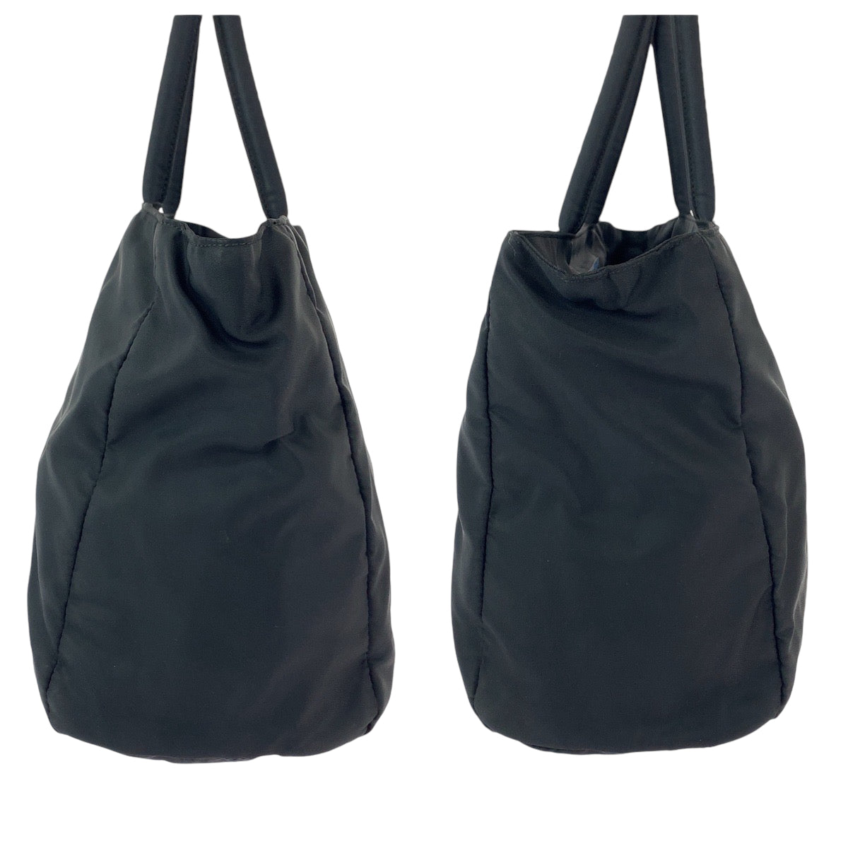 111961
PRADA プラダ テスート 三角ロゴプレート ブラック 黒 シルバー金具 ナイロン トートバッグ ハンドバッグ  レディース