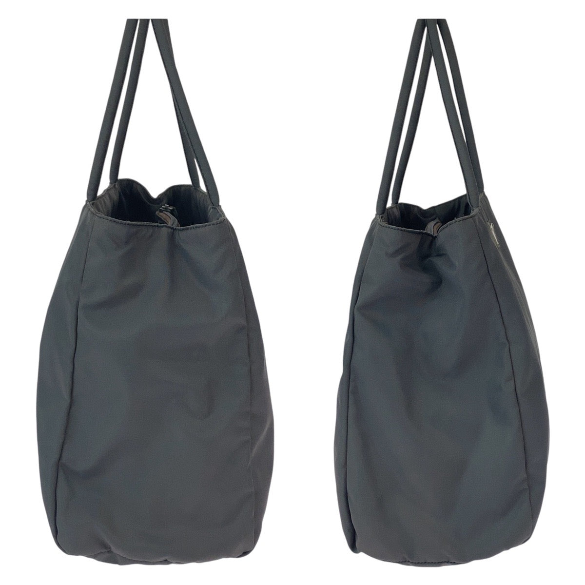 PRADA Prada Tessuto Triangle Logo Plate Grey Silver Hardware Nylon Tote Bag Shoulder Bag Women's