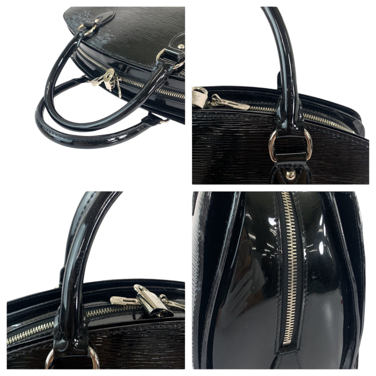 11954
LOUIS VUITTON ルイヴィトン エピ エレクトリック ポンヌフPM ブラック 黒 シルバー金具 パテントレザー M5907N ハンドバッグ ボストンバッグ  レディース