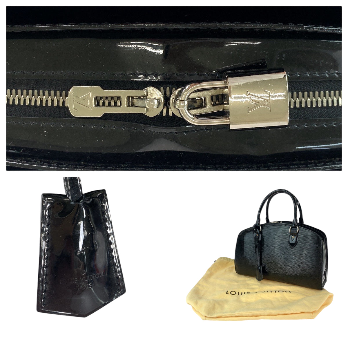 11954
LOUIS VUITTON ルイヴィトン エピ エレクトリック ポンヌフPM ブラック 黒 シルバー金具 パテントレザー M5907N ハンドバッグ ボストンバッグ  レディース