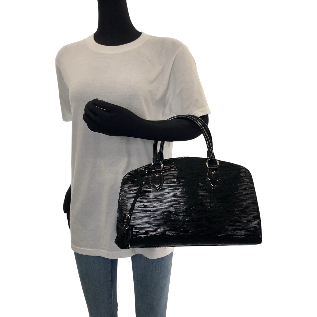 11954
LOUIS VUITTON ルイヴィトン エピ エレクトリック ポンヌフPM ブラック 黒 シルバー金具 パテントレザー M5907N ハンドバッグ ボストンバッグ  レディース