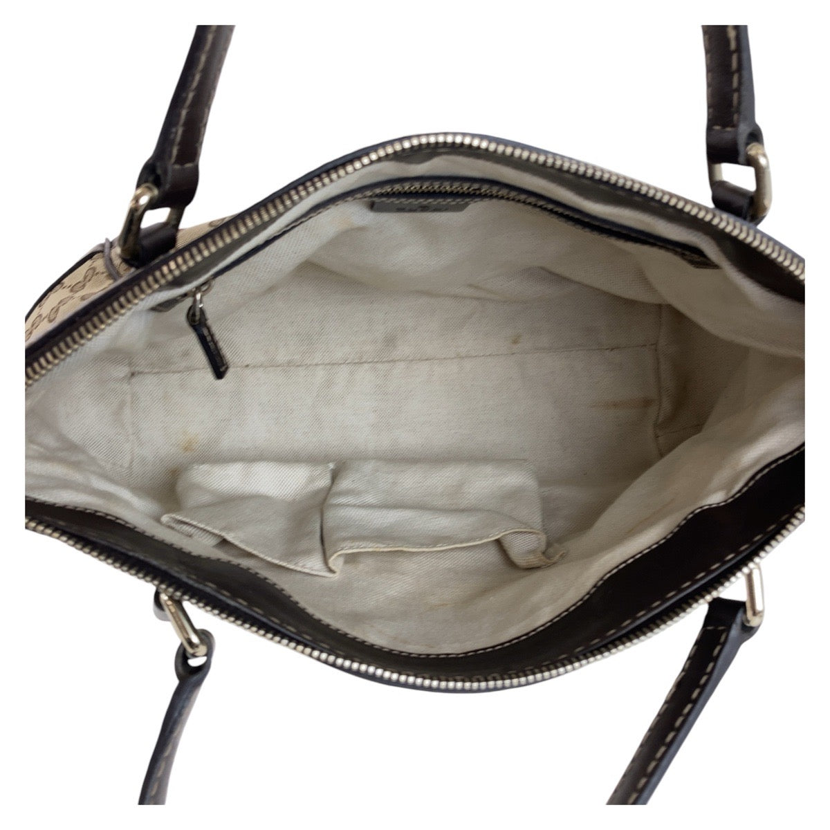 11950
GUCCI グッチ シェリーライン プリンシー ブラウン ベージュ ゴールド金具 GGキャンバス / レザー 269894 トートバッグ ハンドバッグ  レディース