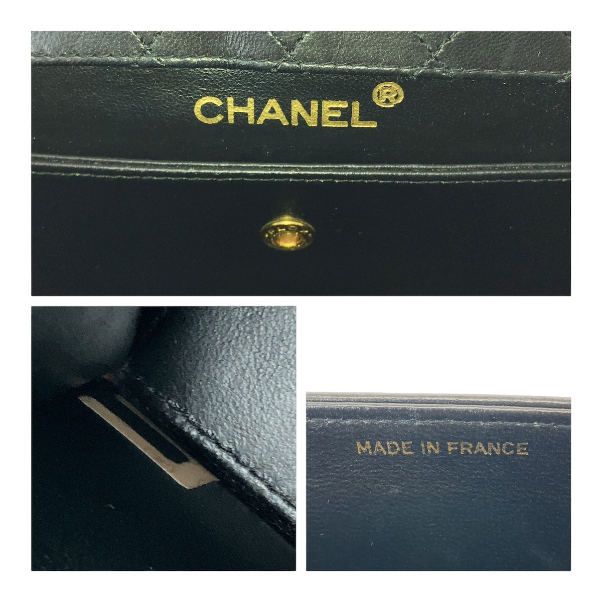 CHANEL シャネル ヴィンテージ 台形 マトラッセ ターンロック バイカラー ブラック レッド ゴールド金具 ラムスキン 斜め掛け チェーンショルダーバッグ  レディース