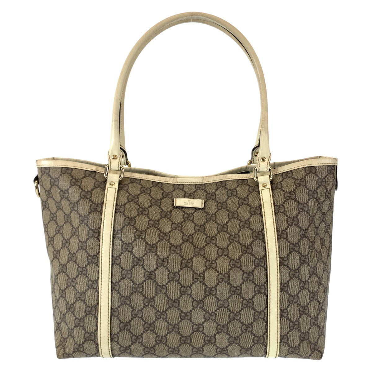 11944
 GUCCI GG Supreme Beige Silver Hardware GG Supreme Canvas 197953 Tote Bag Shoulder Bag Women's