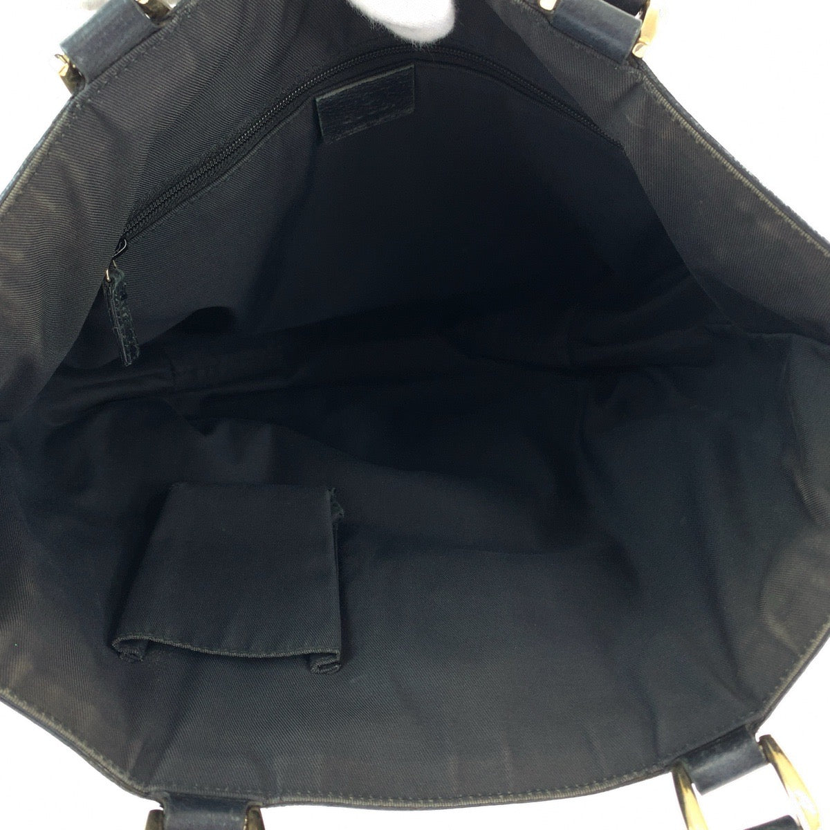 11942
GUCCI グッチ アビー ブラック 黒 ゴールド金具 GGキャンバス 130739 トートバッグ ハンドバッグ  レディース