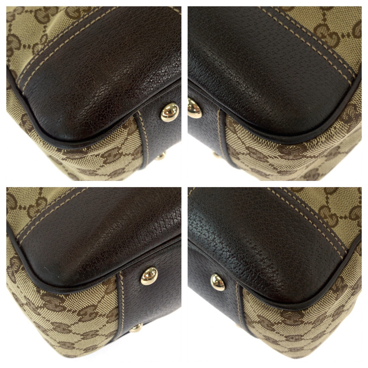 GUCCI グッチ シェリーライン プリンシー ブラウン ベージュ ゴールド金具 GGキャンバス / レザー 163805 トートバッグ ショルダーバッグ  レディース