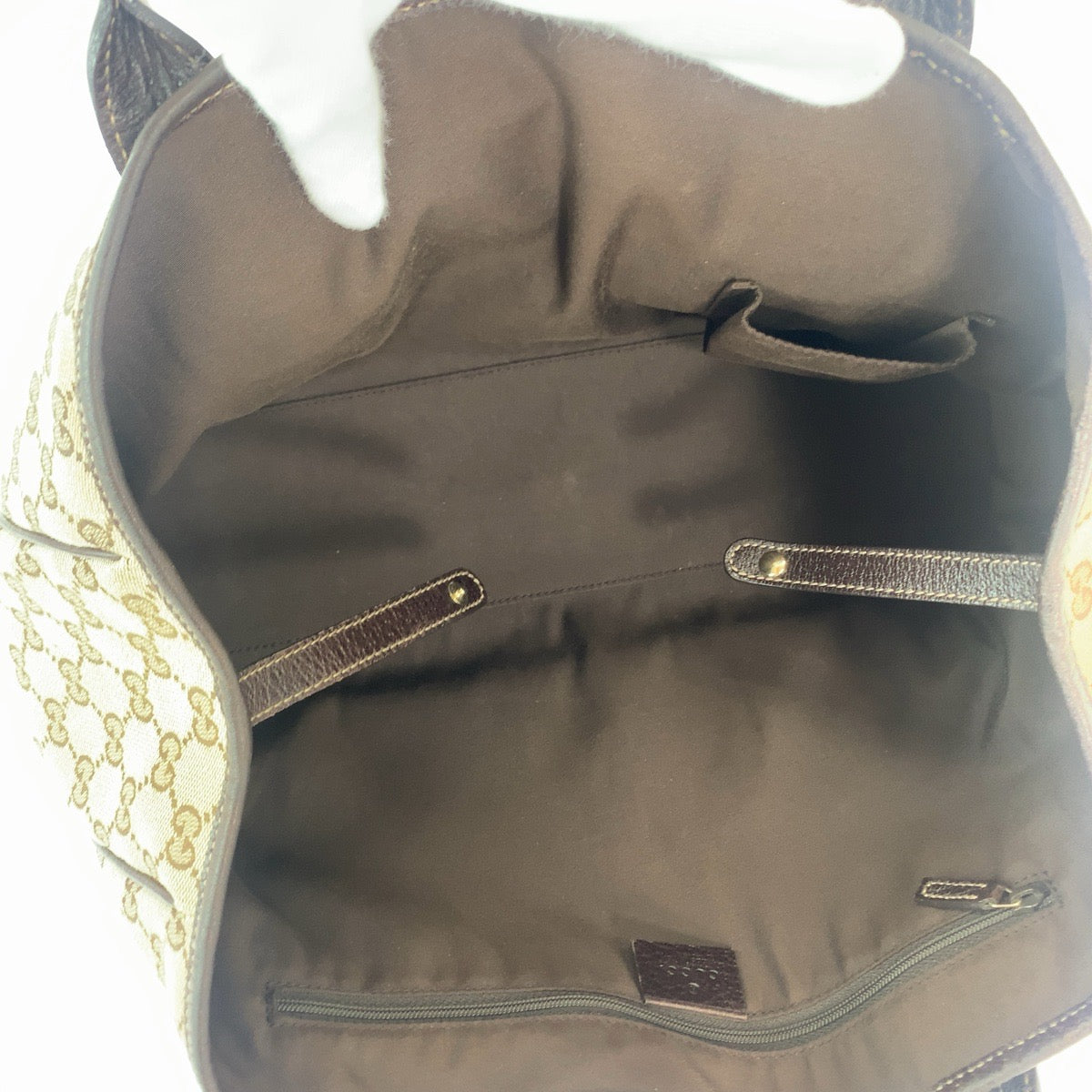 GUCCI グッチ シェリーライン プリンシー ブラウン ベージュ ゴールド金具 GGキャンバス / レザー 163805 トートバッグ ショルダーバッグ  レディース