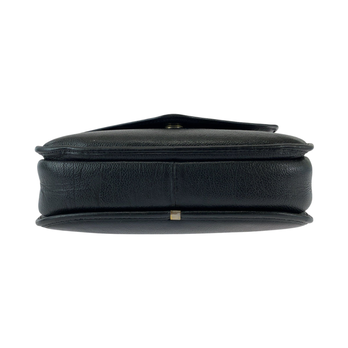 12946
YVES SAINT LAURENT イヴ サンローラン ヴィンテージ YSL ブラック 黒 レザー 斜め掛け ショルダーバッグ ポシェット  レディース