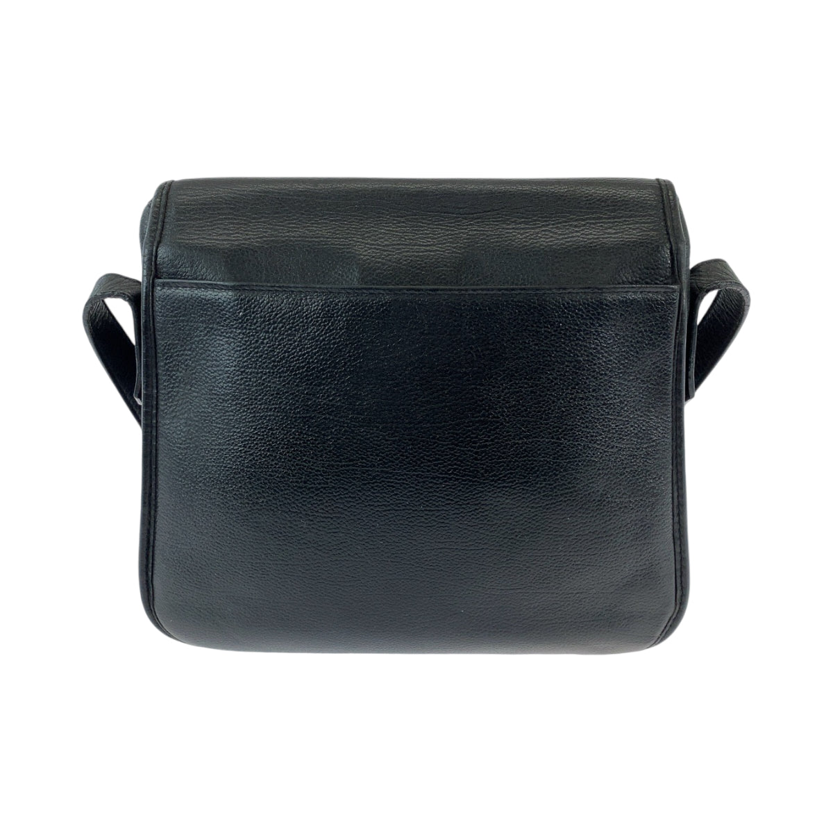 12946
YVES SAINT LAURENT イヴ サンローラン ヴィンテージ YSL ブラック 黒 レザー 斜め掛け ショルダーバッグ ポシェット  レディース