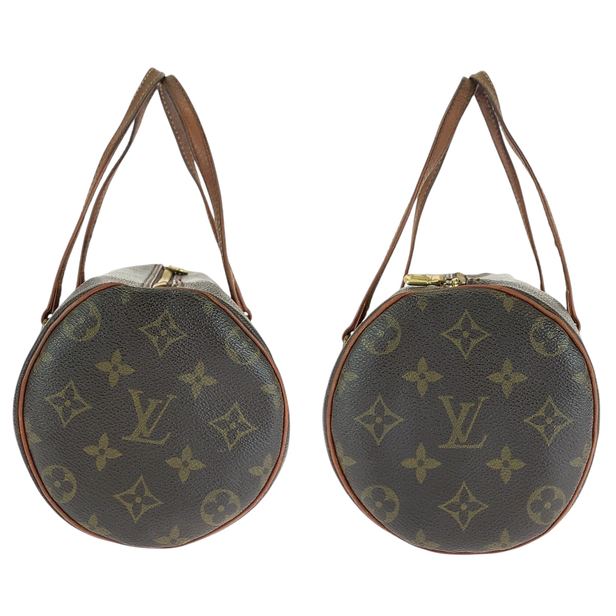 12948
LOUIS VUITTON ルイヴィトン モノグラム パピヨン ブラウン ゴールド金具 PVC M51366 ハンドバッグ ショルダーバッグ  レディース