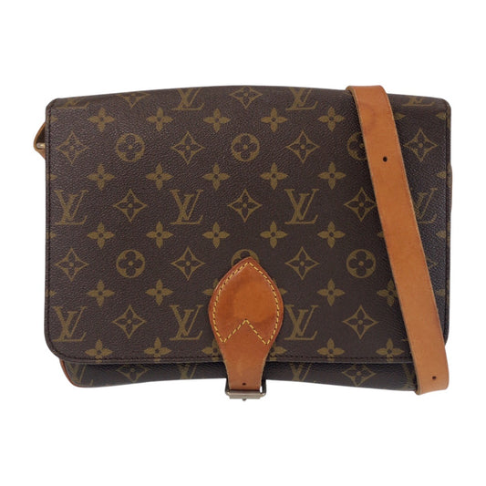 12949
LOUIS VUITTON ルイヴィトン モノグラム カルトシエールGM ブラウン ゴールド金具 PVC / レザー M51252 斜め掛け ショルダーバッグ メッセンジャーバッグ  レディース