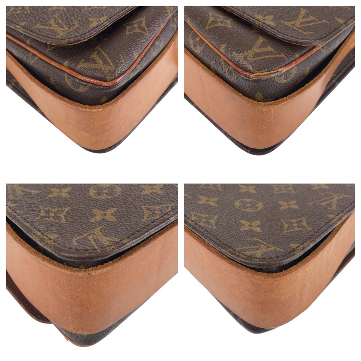 12949
LOUIS VUITTON ルイヴィトン モノグラム カルトシエールGM ブラウン ゴールド金具 PVC / レザー M51252 斜め掛け ショルダーバッグ メッセンジャーバッグ  レディース