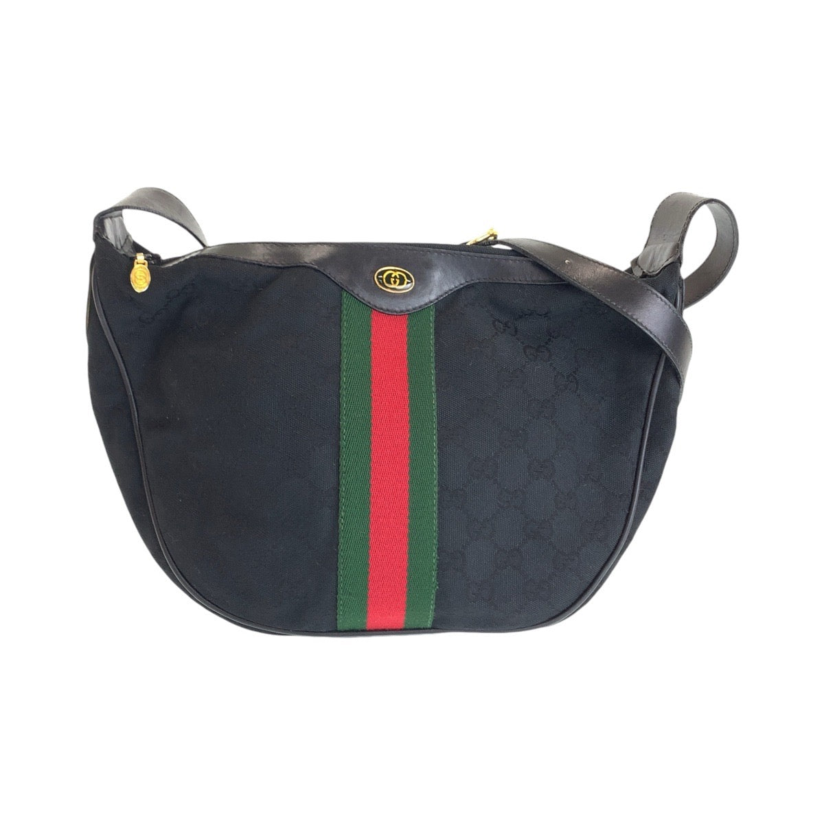 12950
GUCCI グッチ ヴィンテージ シェリーライン オールドグッチ 男女兼用 ブラック 黒 ゴールド金具 GGキャンバス / レザー 010 378 斜め掛け ショルダーバッグ メッセンジャーバッグ  メンズ