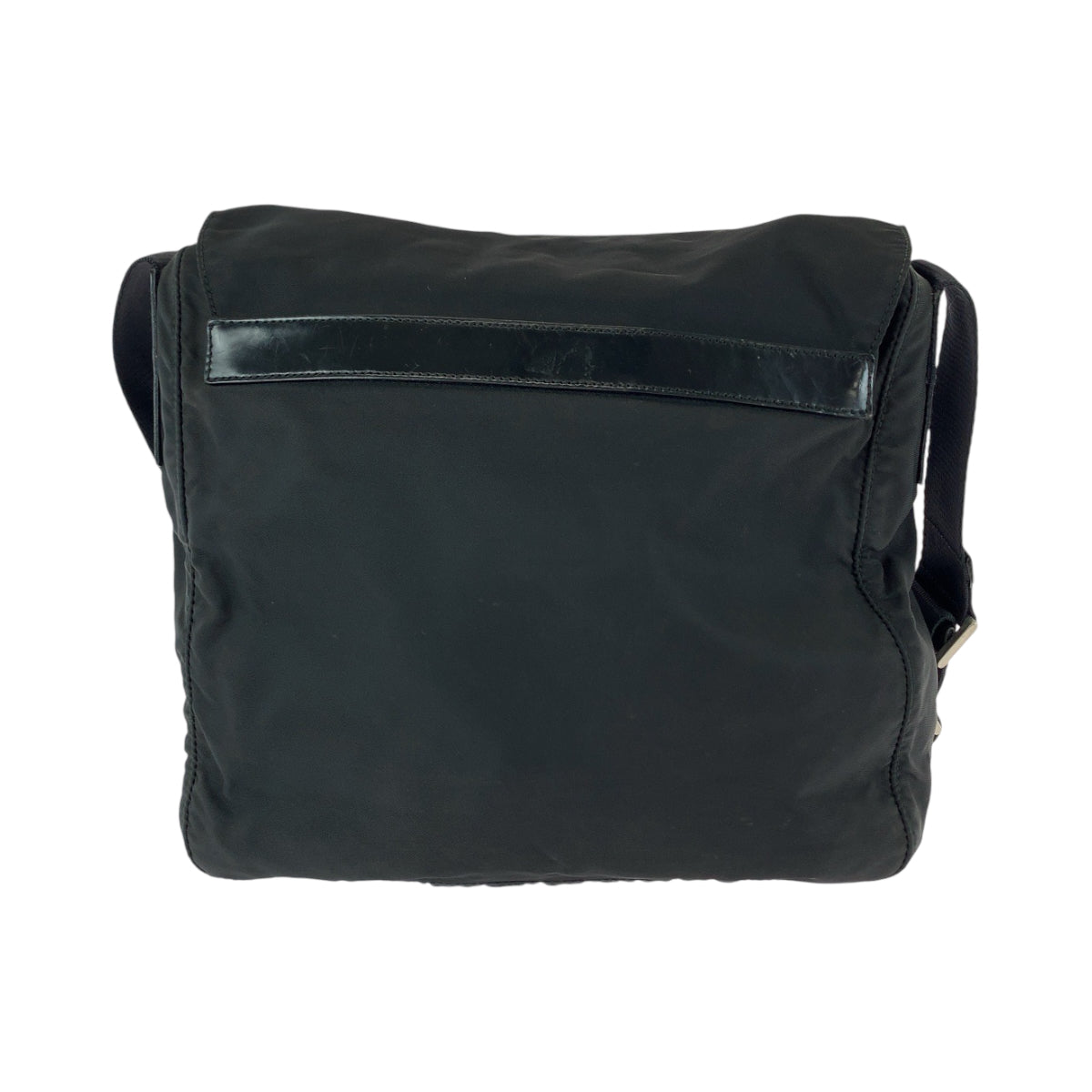 17969
PRADA プラダ テスート 三角ロゴプレート ブラック 黒 シルバー金具 ナイロン BT8994 ショルダーバッグ ポシェット  メンズ AB38
